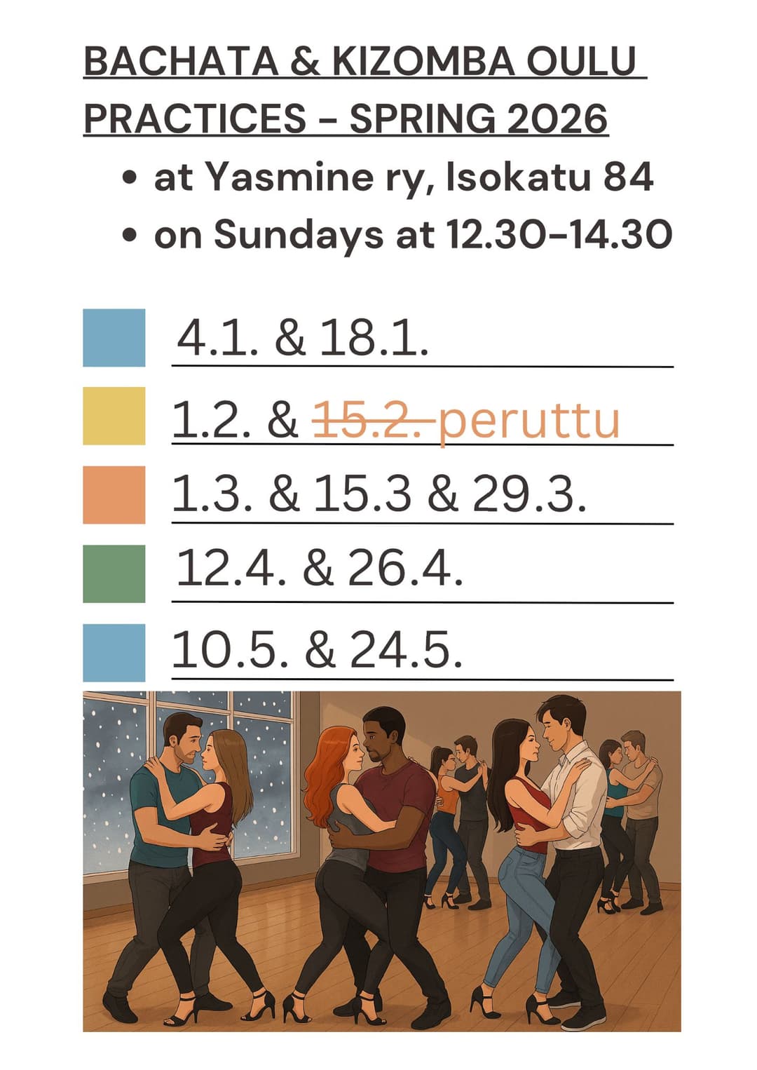 Bachata & (Angolan) kizomba practice